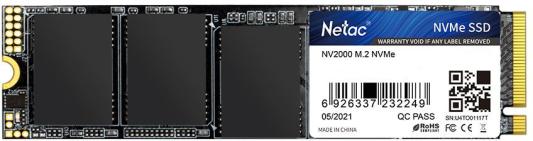 Твердотельный накопитель SSD M.2 1 Tb Netac NV2000 Read 2100Mb/s Write 2500Mb/s 3D NAND TLC (NT01NV2000-1T0-E4X)