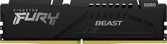 Оперативная память для компьютера 16Gb (1x16Gb) PC5-41600 5200MHz DDR5 DIMM CL40 Kingston Fury Beast (KF552C40BB-16)