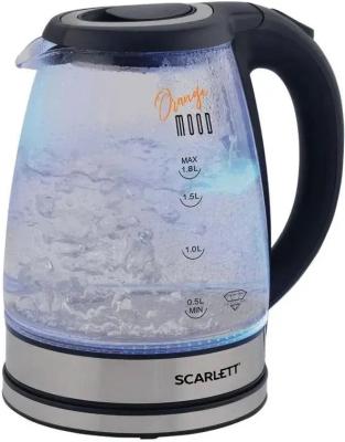 Чайник электрический Scarlett SC-EK27G36 1800 Вт чёрный 1.8 л пластик/стекло