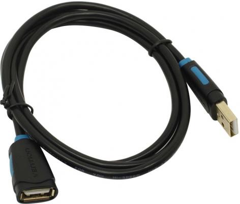 Кабель-удлинитель Vention USB 2.0 AM/AF - 1м Чёрный