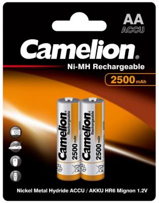 Camelion  AA-2500mAh Ni-Mh BL-2 (NH-AA2500BP2, аккумулятор,1.2В)  (2 шт. в уп-ке)