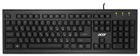 Клавиатура проводная Acer OKW120 USB черный