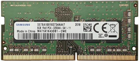 Оперативная память для ноутбука 8Gb (1x8Gb) PC4-25600 3200MHz DDR4 SO-DIMM Unbuffered CL22 Samsung M471A1K43DB1-CWE