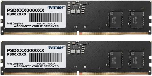 Оперативная память для компьютера 16Gb (2x8Gb) PC5-38400 4800MHz DDR5 DIMM Unbuffered CL40 Patriot Signature Line PSD516G4800K