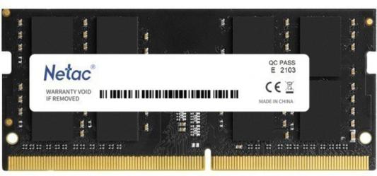 Оперативная память для ноутбука 16Gb (1x16Gb) PC5-38400 4800MHz DDR5 SO-DIMM CL40 Netac Basic NTBSD5N48SP-16