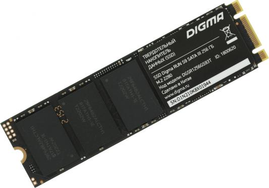Твердотельный накопитель SSD M.2 256 Gb Digma Run S9 Read 510Mb/s Write 450Mb/s 3D NAND TLC