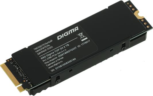 Твердотельный накопитель SSD M.2 2 Tb Digma DGST4002TG33T Read 7400Mb/s Write 6700Mb/s 3D NAND TLC