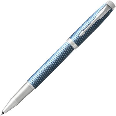 Ручка роллер Parker IM Premium T318 (CW2143648) Blue Grey CT F черн. черн. подар.кор. линия 0.5мм кругл.