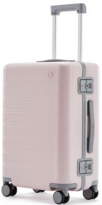 Чемодан NINETYGO Manhattan Frame Luggage поликарбонат розовый