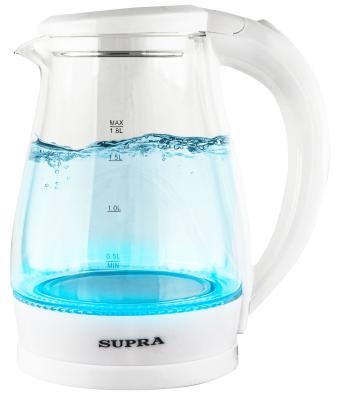 Чайник электрический Supra KES-1856G 1500 Вт белый 1.8 л стекло