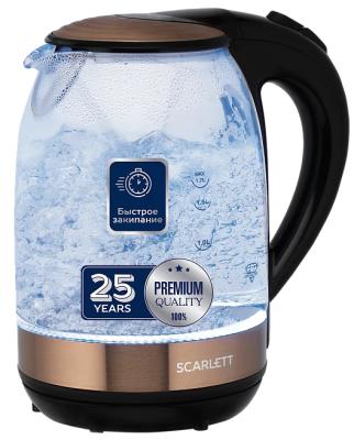 Чайник электрический Scarlett SC-EK27G81 2200 Вт бронзовый 1.7 л стекло
