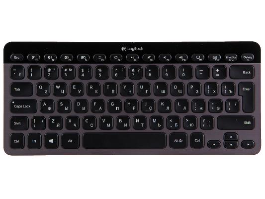 Клавиатура Logitech Bluetooth Illuminated Keyboard K810 USB + Bluetooth черный серый 920-004322
