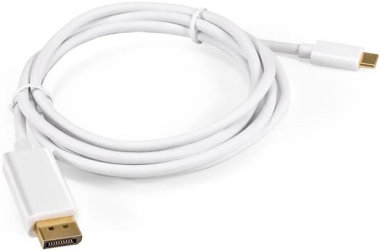 Кабель DisplayPort 1м Exegate EX-CM-DP20M-1.0 круглый белый
