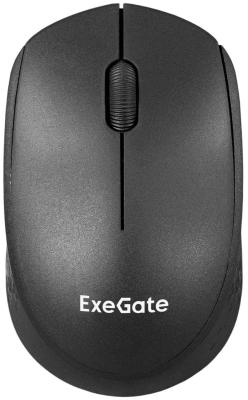 Exegate EX295309RUS Беспроводная мышь ExeGate Professional Standard SR-9038 (радиоканал 2,4 ГГц, USB, оптическая, 1200dpi, 3 кнопки и колесо прокрутки, черная, Color Box)