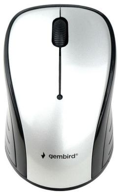 Gembird MUSW-295 {Мышь беспроводная, серый, 2.4ГГц, 2кн+колесо-мышка, 1000 DPI, оптический}