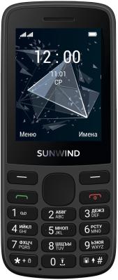 Мобильный телефон SunWind A2401 CITI 128Mb черный моноблок 3G 4G 2Sim 2.4" 240x320 GSM900/1800 GSM1900 microSD max32Gb