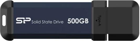 Внешний SSD диск 1.8" 500 Gb USB 3.2 Gen 2 Silicon Power MS60 синий SP500GBUF3S60V1B