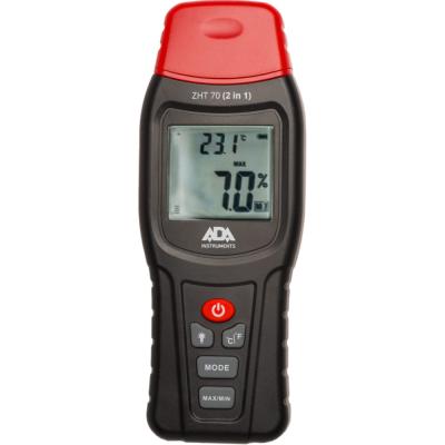 ADA Измеритель влажности и температуры контактный ZHT 70 2 in 1 древесина, стройматериалы, температура воздуха А00518