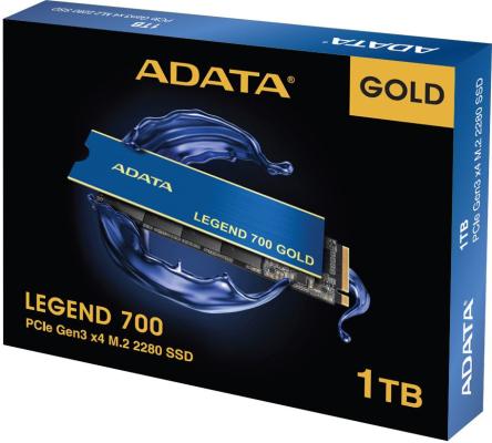 Твердотельный накопитель SSD M.2 1 Tb ADATA Legend 700 Gold Read 2000Mb/s Write 1600Mb/s 3D NAND SLEG-700G-1TCS-SH7