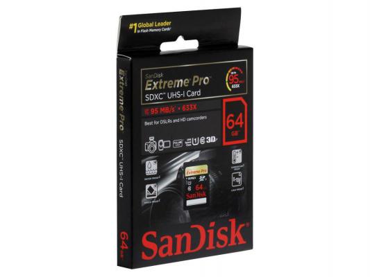 Карта памяти SDXC 64Gb SanDisk Extreme Pro UHS-I