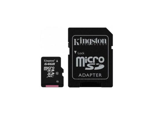 Карта памяти MicroSDXC 64GB Kingston Class10 <SDCX10/64GB>