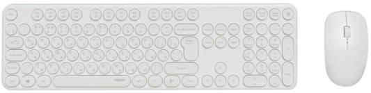 Клавиатура + мышь Rapoo X260S клав:белый мышь:белый USB беспроводная