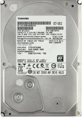3.5'' Жесткий диск 3Tb Toshiba Mars (DT01ACA300) SATA III <7200rpm, 64Mb>