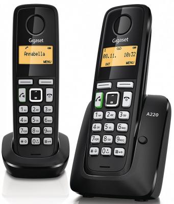 Телефон Gigaset А220 Duo Black (Dect, две трубки)