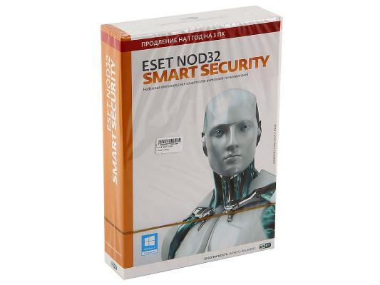 Антивирус  ESET NOD32 Smart Security продление лицензии на 12 мес. на 3ПК (NOD32-ESS-RN-BOX3-1-1)