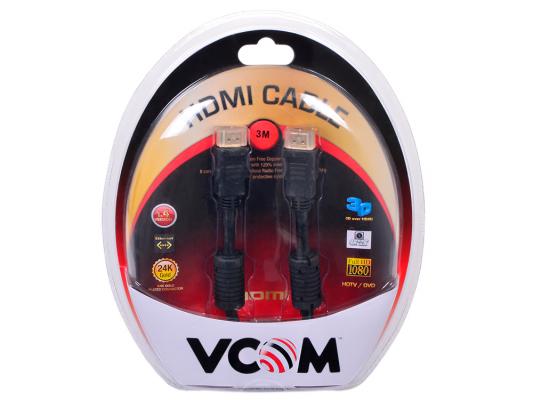 Кабель Vcom HDMI 19M/M ver:1.4-3D, 3m, позолоченные контакты, 2 фильтра <VHD6020D-3MB> Blister