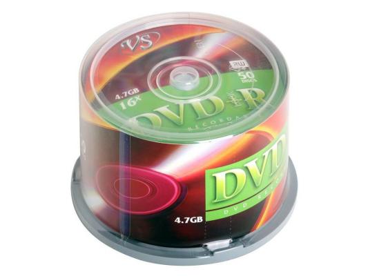 Диски DVD+R 4.7Gb VS 16х  50 шт  Cake box