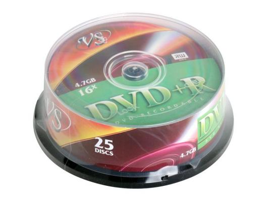 Диски DVD+R 4.7Gb VS 16х 25 шт Cake Box