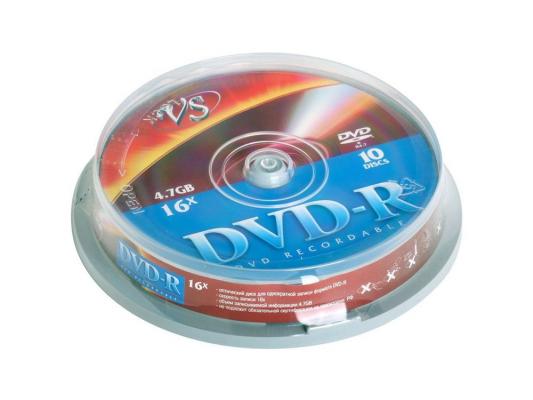 Диски DVD-R 4.7Gb VS 16х  10 шт  Cake Box
