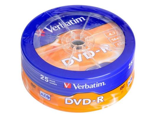 Диск DVD-R 4.7Gb Verbatim 16x Shrink/25  43730