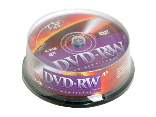 Диски DVD-RW 4.7Gb VS 4х  25 шт  Cake Box