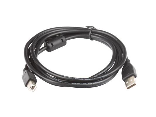 Кабель USB 2.0 AM/BM 1.8м Pro Gembird, феррит.кольцо,  черный, пакет CCF-USB2-AMBM-6