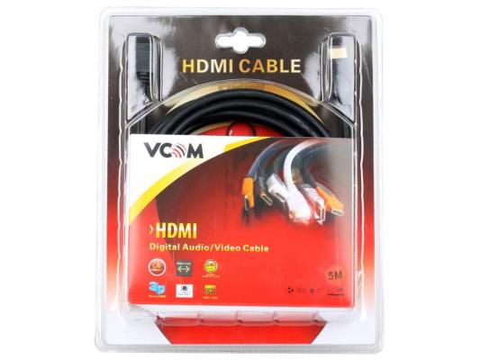Кабель Vcom HDMI 19M/M-угловой коннектор 5м, 1.4V позолоченные контакты <VHD6260D-5MB> Blister