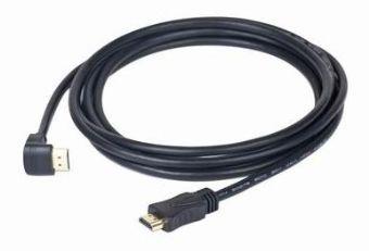 Кабель HDMI Gembird, 1.8м, v1.4, 19M/19M, углов. разъем, черный, позол.разъемы, экран, пакет