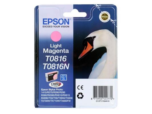 Картридж Epson Original T11164A10 (светло-пурпурный) (замена T0816) для R270/390/RX590 повышенной емкости