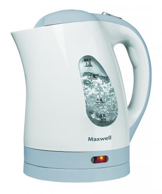 Чайник Maxwell MW-1014(B) 2200 Вт белый голубой 1.7 л пластик