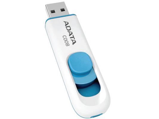 Внешний накопитель 8GB USB Drive <USB 2.0> A-data C008 White