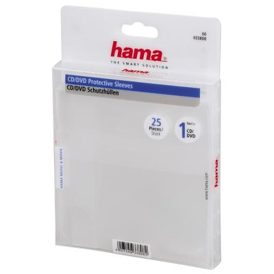 Конверты Hama H-33808 для CD пластиковые прозрачные 25шт
