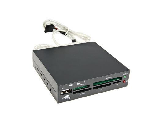 Картридер внутренний 3,5" All-in-1 USB 2.0 Gembird black [FDI2-ALLIN1-B]