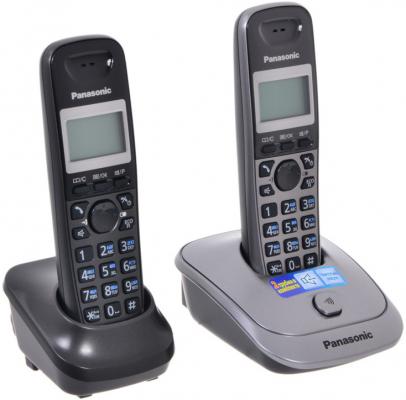 Телефон DECT Panasonic KX-TG2512RU1 темно-серый металлик