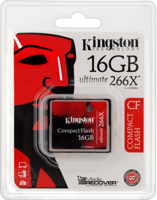 Карта памяти Compact Flash Card 16Gb Kingston Ultimate 266X CF/16GB-U2