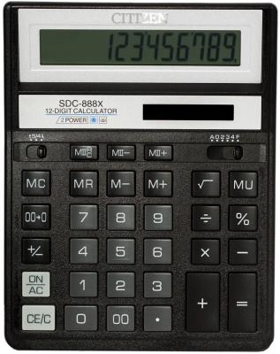 Калькулятор настольный Citizen SDC-888XBK 12-разрядный