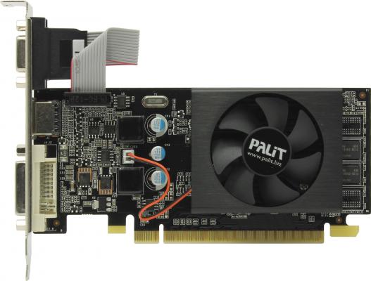 Видеокарта 1024Mb Palit GeForce GT610 PCI-E D-Sub DVI HDMI D-Sub Retail NEAT6100HD06-1196F