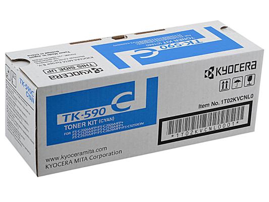 Картридж Kyocera TK-590C голубой для FS-C5250DN C2026MFP C2126MFP C2526MFP C2626MFP