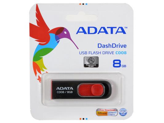 Флешка USB 8Gb A-Data C008 AC008-8G-RKD красный
