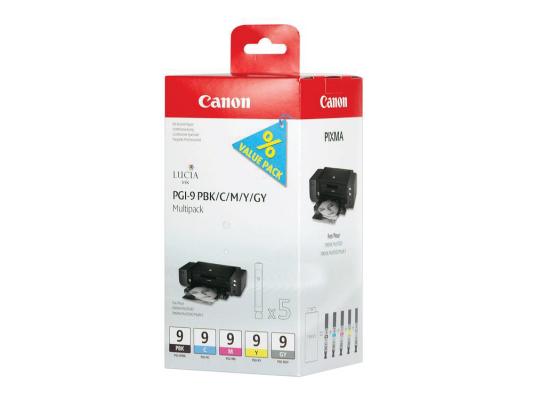 Картридж Canon PGI-9 PBK/C/M/Y/GY для PIXMA MX7600 Pro9500 pro9500 фотокартридж черный голубой пурпурный жёлтый серый